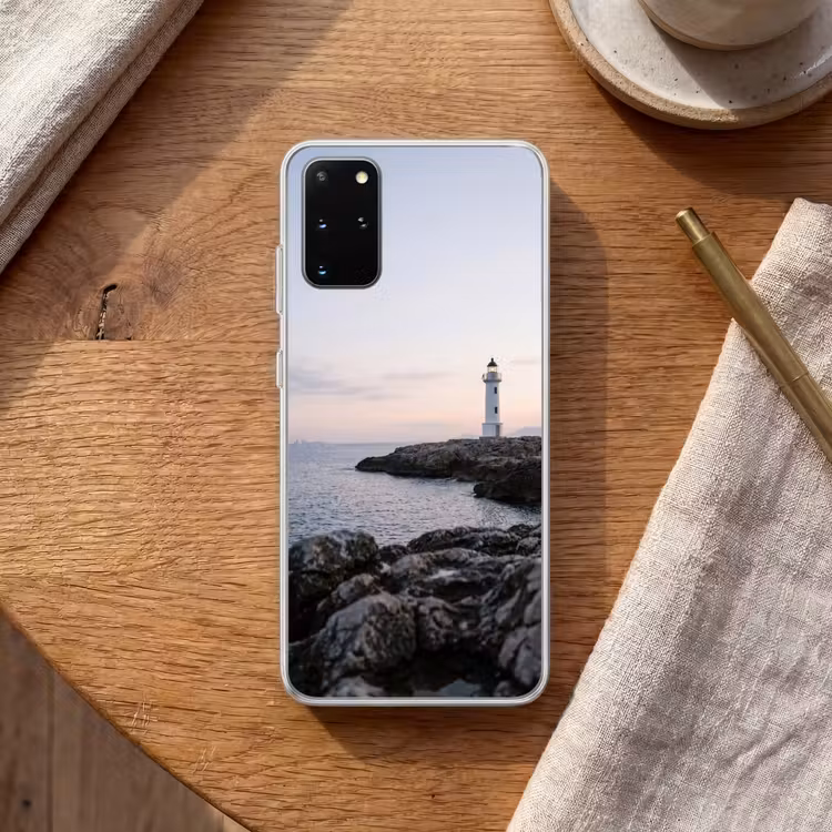 Telefoonhoesje - Rotsen - Vuurtoren - Wit — 2
