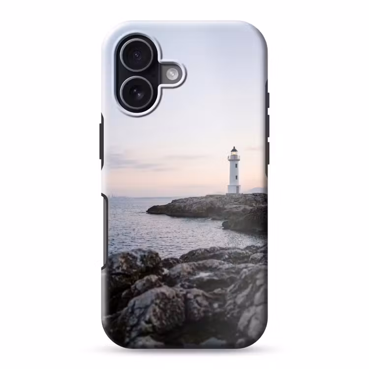 Telefoonhoesje Toughcase - Rotsen - Vuurtoren - Wit — 1