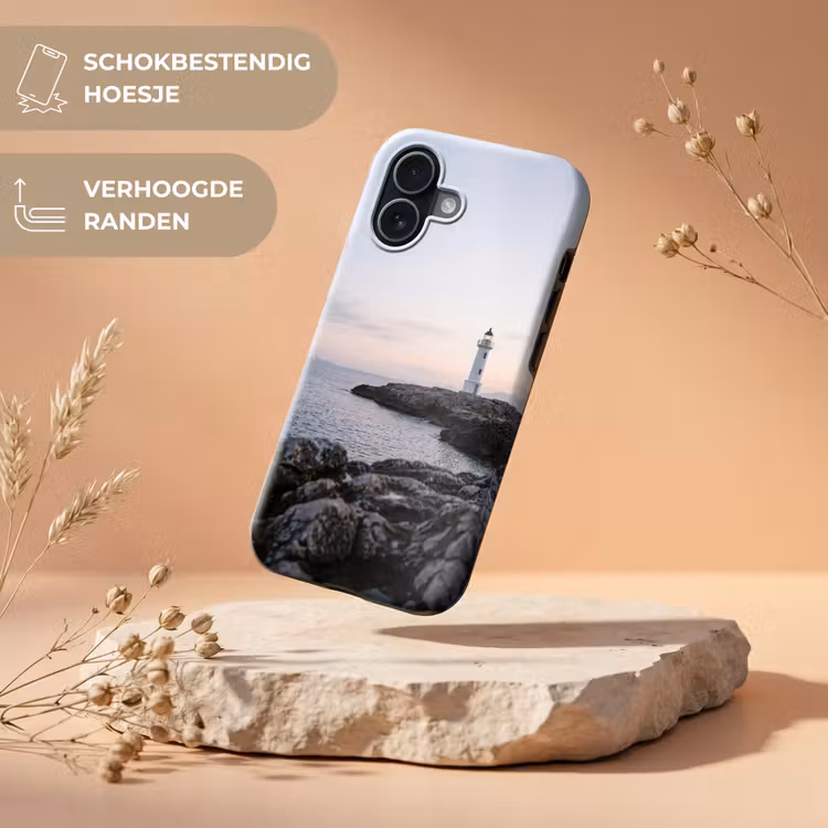 Telefoonhoesje Toughcase - Rotsen - Vuurtoren - Wit — 5