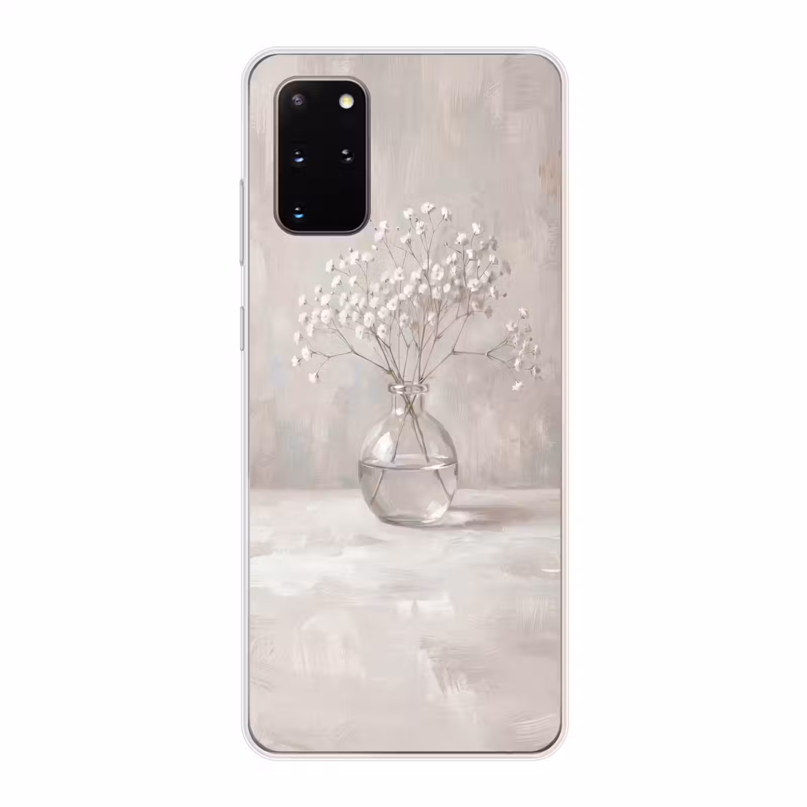 Telefoonhoesje - Gipskruid - Vaas - Wit — 1