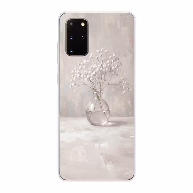 Telefoonhoesje - Gipskruid - Vaas - Wit — 1