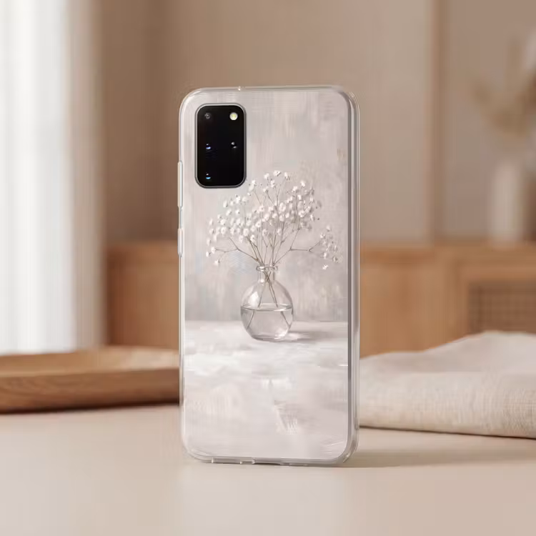 Telefoonhoesje - Gipskruid - Vaas - Wit — 3