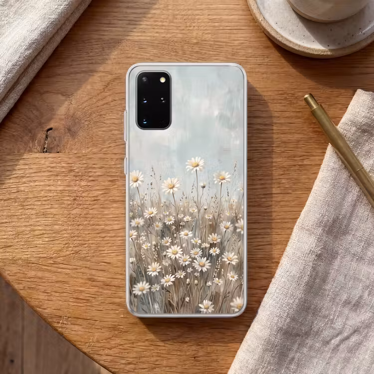 Telefoonhoesje - Madelief - Illustratie - Wit — 2