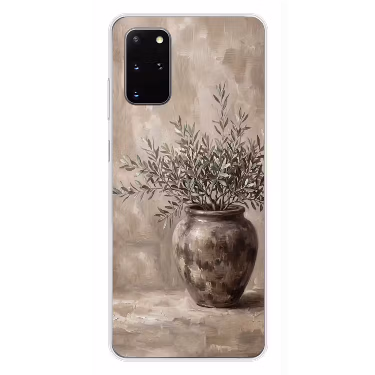 Telefoonhoesje - Olijfplant - Aardenpot - Abstract - Beige — 4