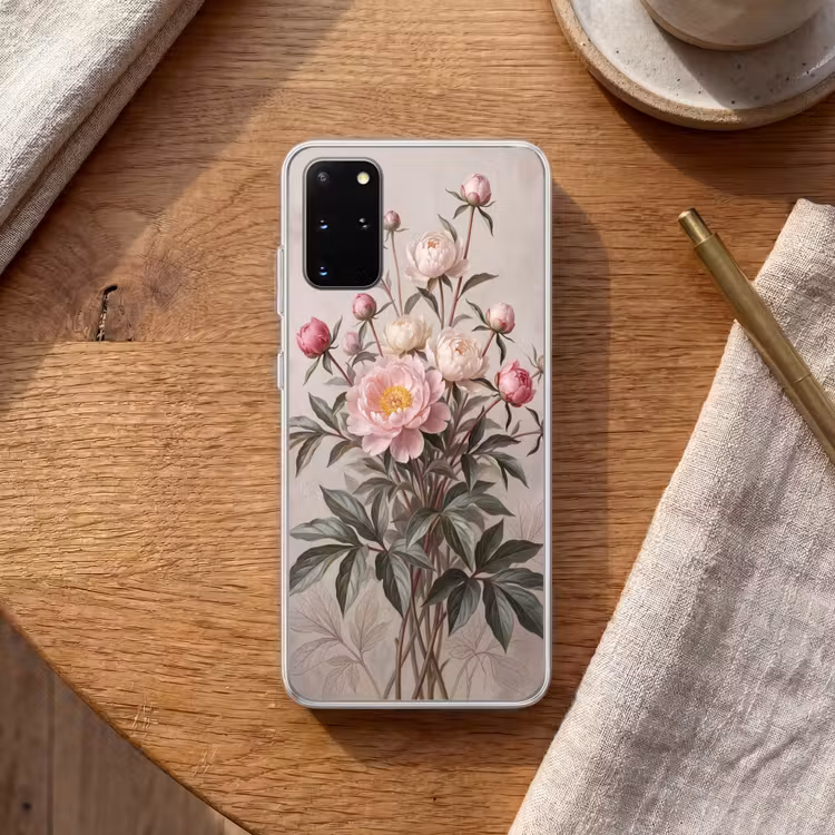 Telefoonhoesje - Pioenrozen - Boeket - Roze — 2