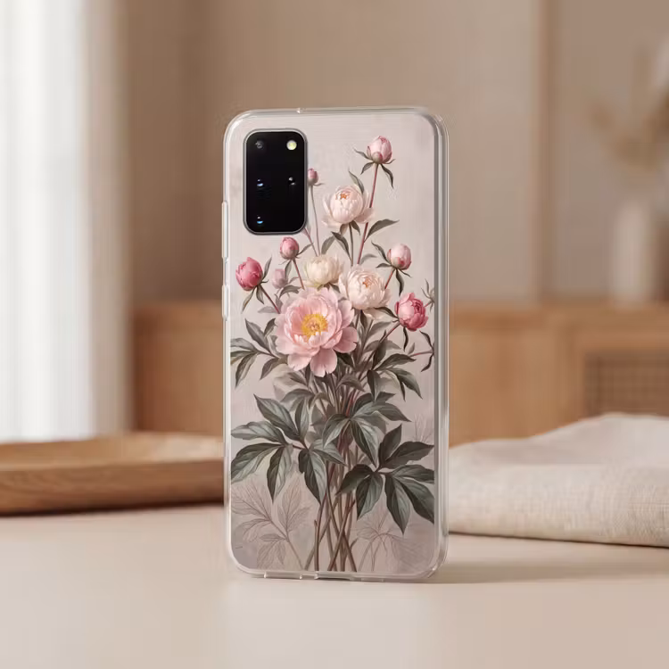 Telefoonhoesje - Pioenrozen - Boeket - Roze — 3