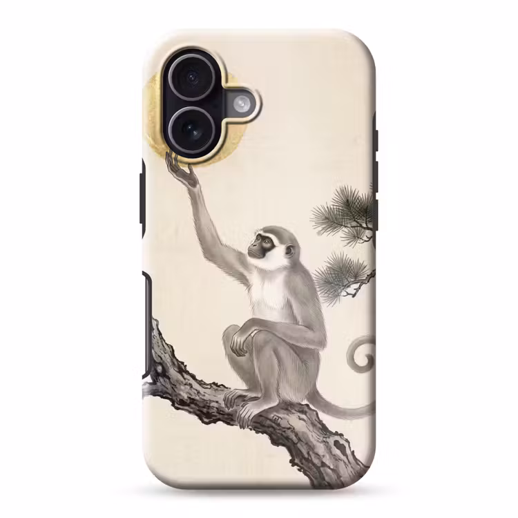 Telefoonhoesje Toughcase - Aap - Maan - Goud — 1