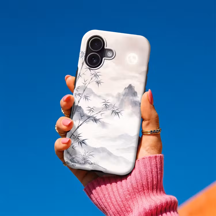 Telefoonhoesje Toughcase - Bamboe - Azië - Grijs — 2
