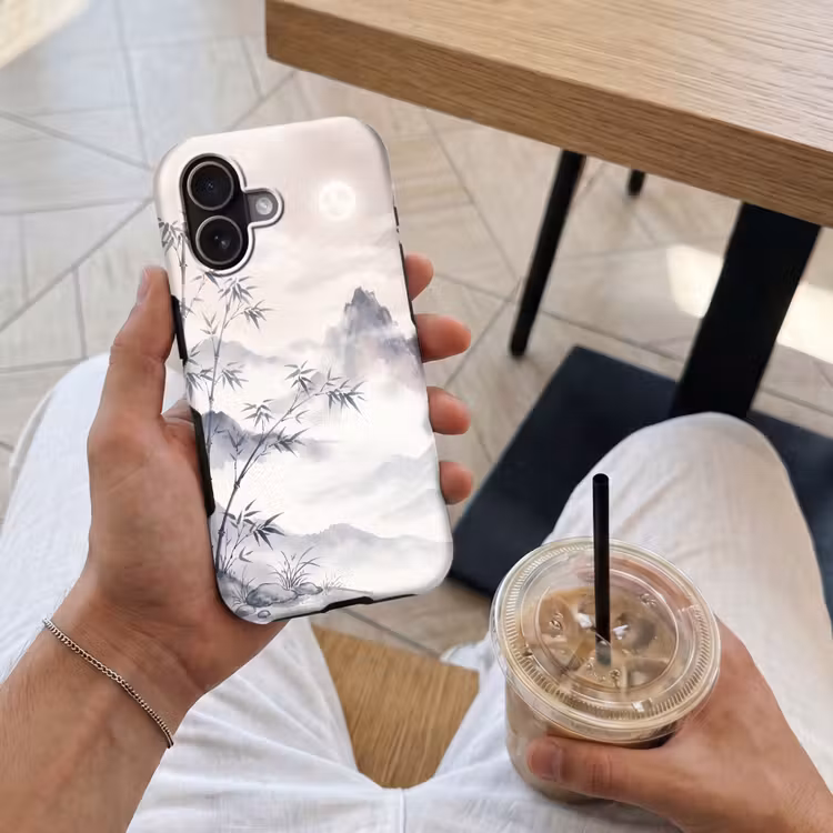 Telefoonhoesje Toughcase - Bamboe - Azië - Grijs — 4