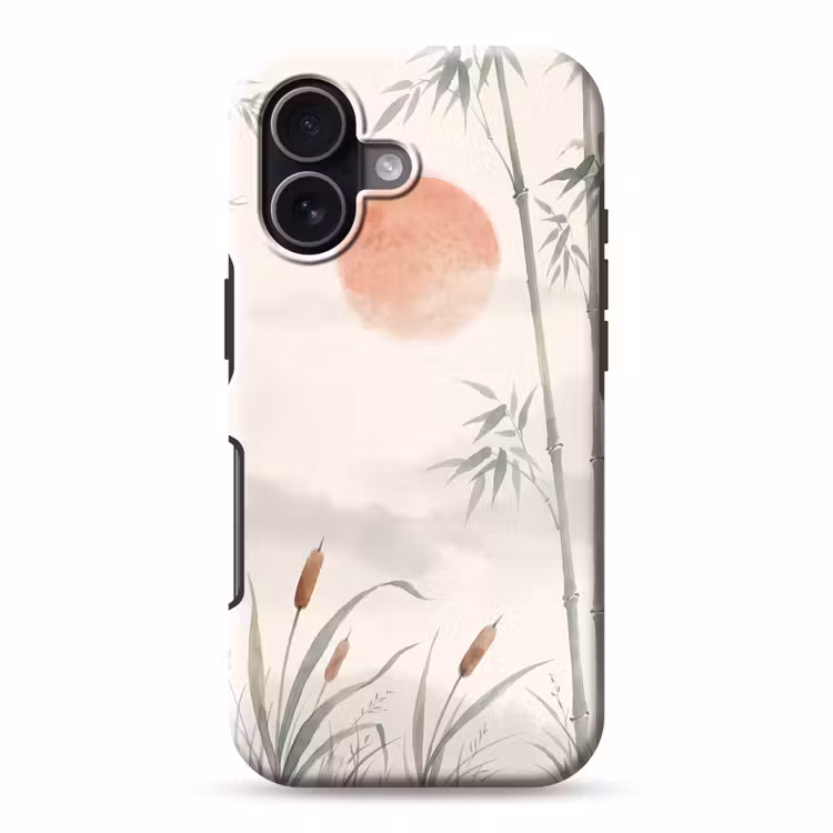 Telefoonhoesje Toughcase - Minimalistisch - Bamboe - Groen — 1