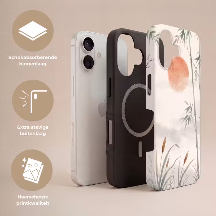 Telefoonhoesje Toughcase - Minimalistisch - Bamboe - Groen — 3