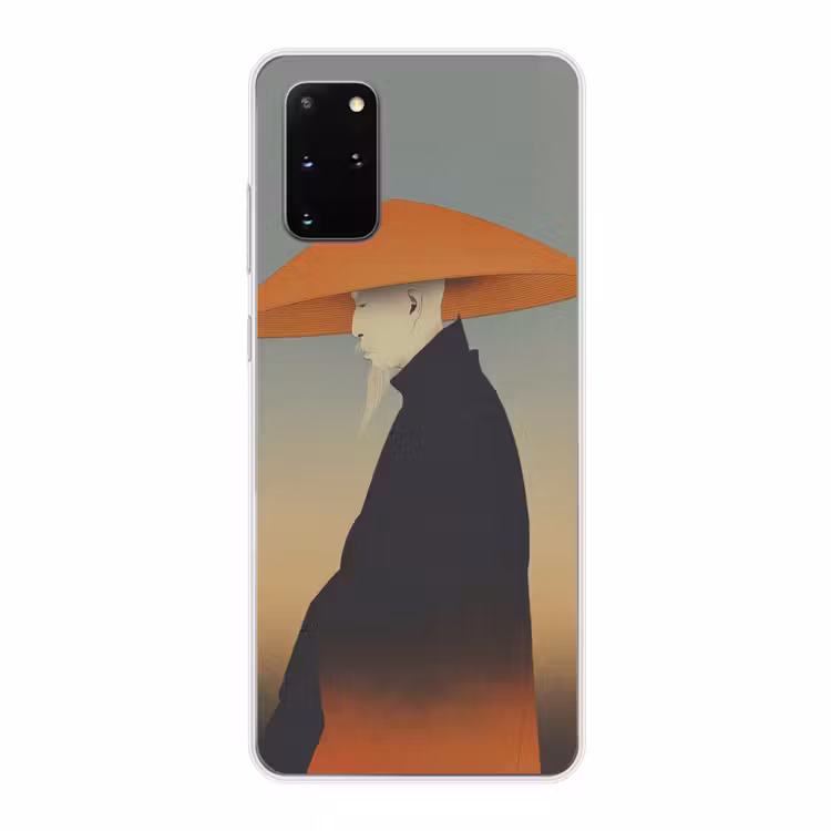 Telefoonhoesje - Minimalistisch - Silhouet - Oranje — 1
