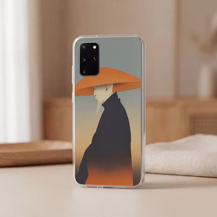 Telefoonhoesje - Minimalistisch - Silhouet - Oranje — 3