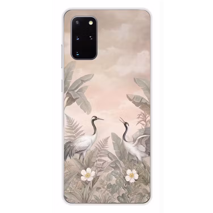 Telefoonhoesje - Kraanvogels - Natuur - Roze — 4