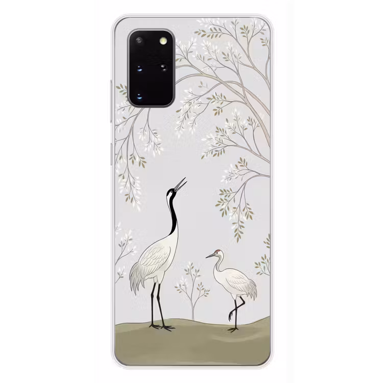 Telefoonhoesje - Minimalistisch - Kraanvogels - Blauw — 4
