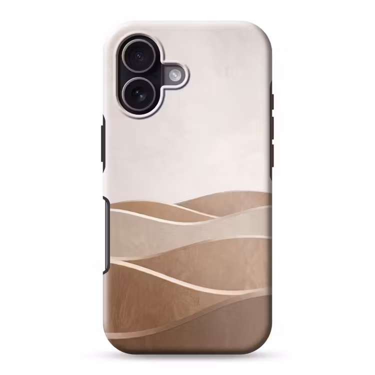Telefoonhoesje Toughcase - Abstract - Golven - Modern - Beige — 1