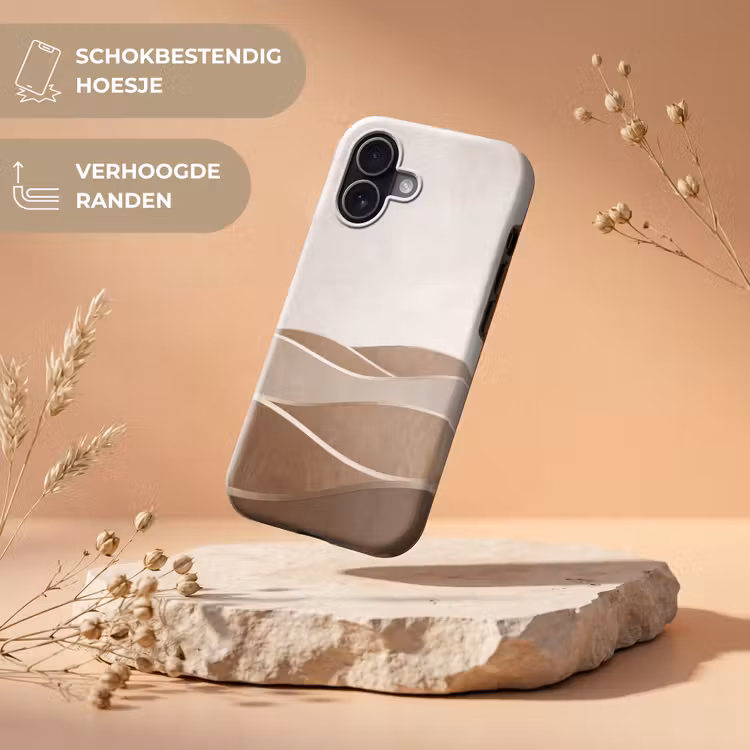 Telefoonhoesje Toughcase - Abstract - Golven - Modern - Beige — 5