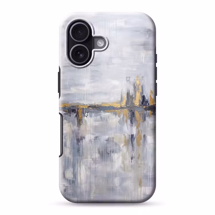 Telefoonhoesje Toughcase - Abstract - Structuur - Goud - Grijs - Modern — 1