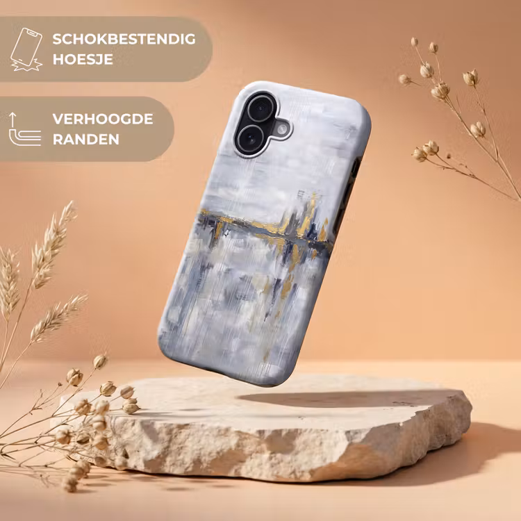 Telefoonhoesje Toughcase - Abstract - Structuur - Goud - Grijs - Modern — 5