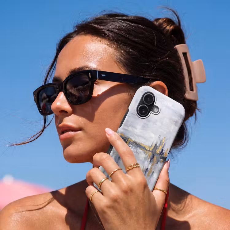 Telefoonhoesje Toughcase - Abstract - Structuur - Goud - Grijs - Modern — 6