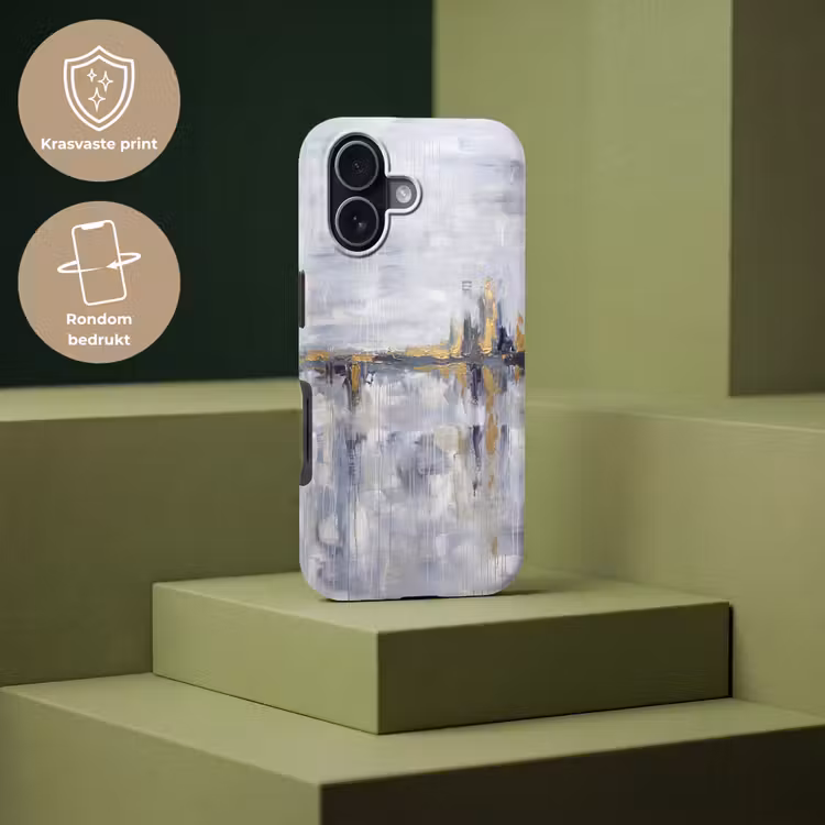 Telefoonhoesje Toughcase - Abstract - Structuur - Goud - Grijs - Modern — 7