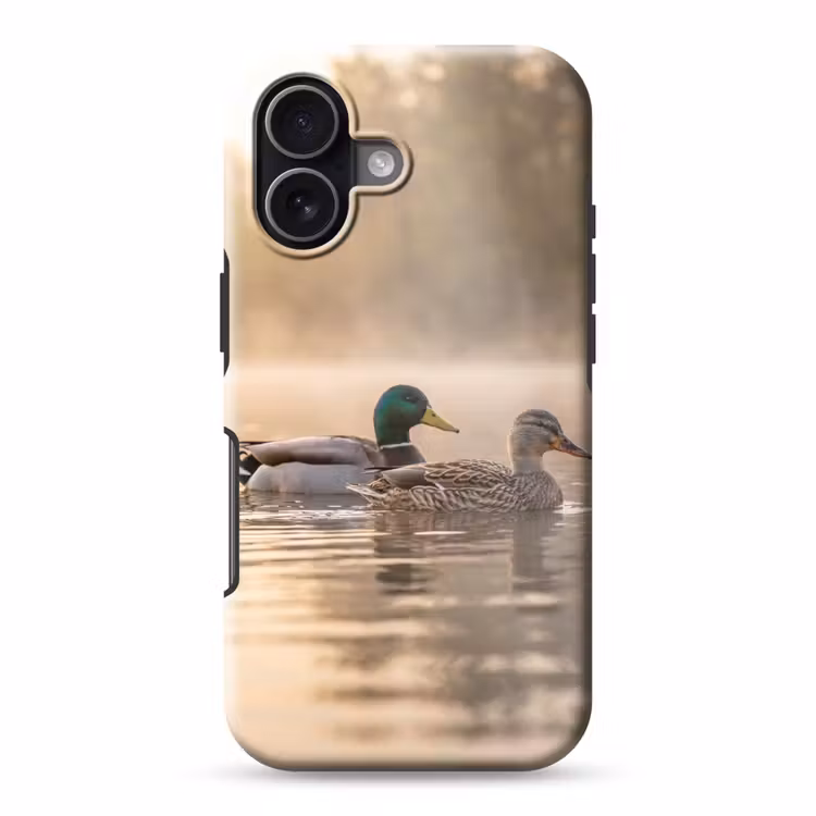 Telefoonhoesje Toughcase - Eenden - Water - Mist - Natuur — 1