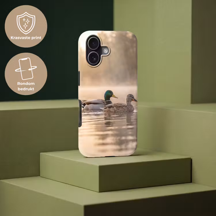 Telefoonhoesje Toughcase - Eenden - Water - Mist - Natuur — 7