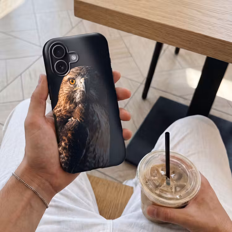 Telefoonhoesje Toughcase - Roofvogel - Buizerd - Bruin — 4