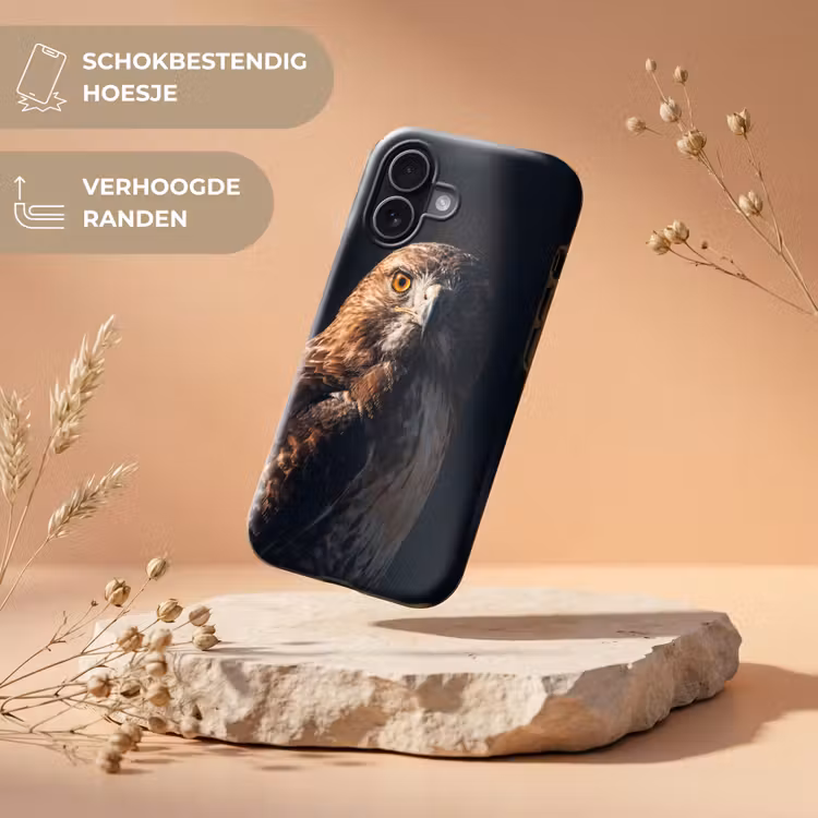 Telefoonhoesje Toughcase - Roofvogel - Buizerd - Bruin — 5