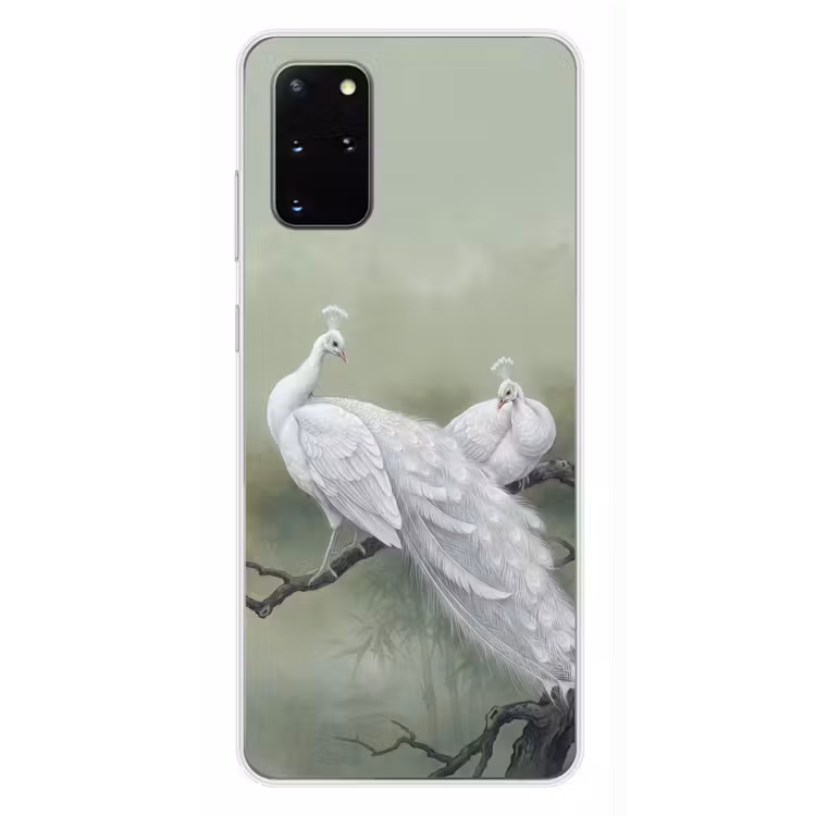 Telefoonhoesje - Pauwen - Wit - Natuur - Groen — 4