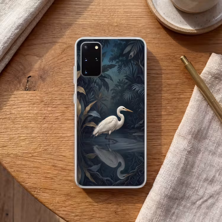 Telefoonhoesje - Reiger - Water - Natuur - Modern - Wit — 2
