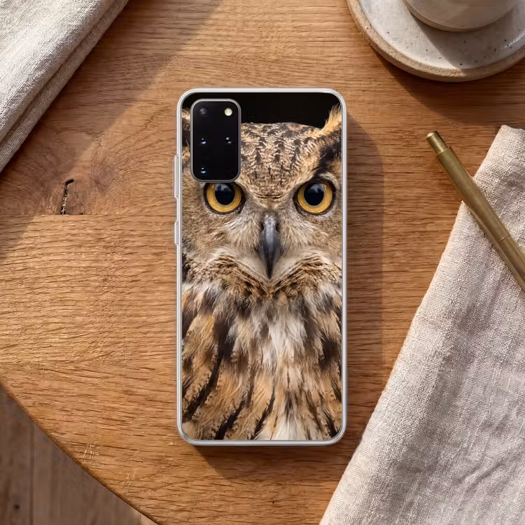 Telefoonhoesje - Oehoe - Uil - Portret - Bruin — 2