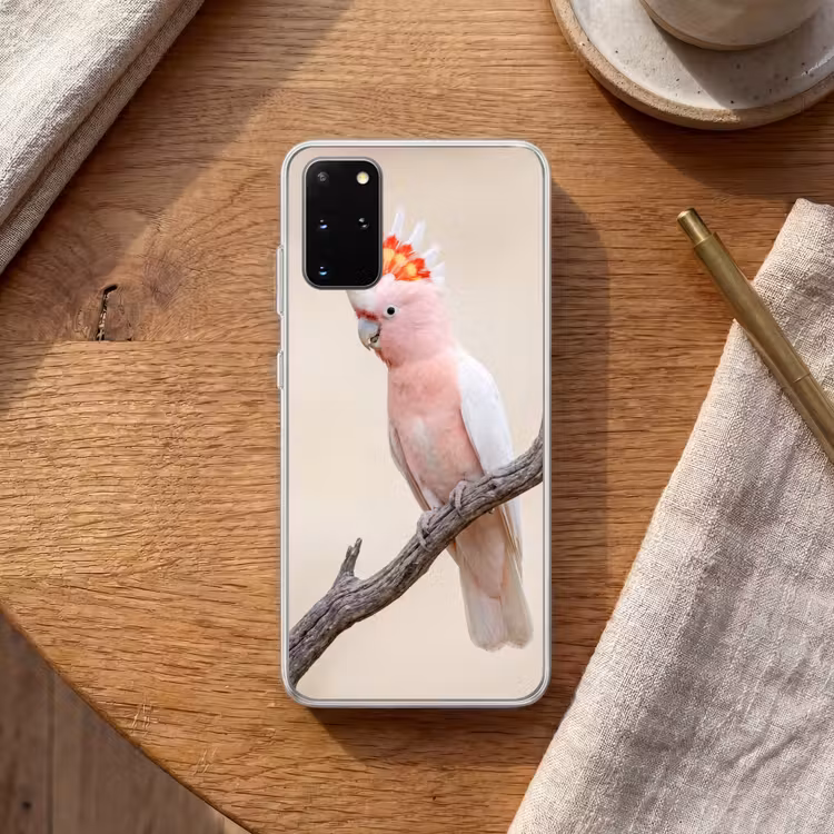 Telefoonhoesje - Papagaai - Tak - Roze — 2