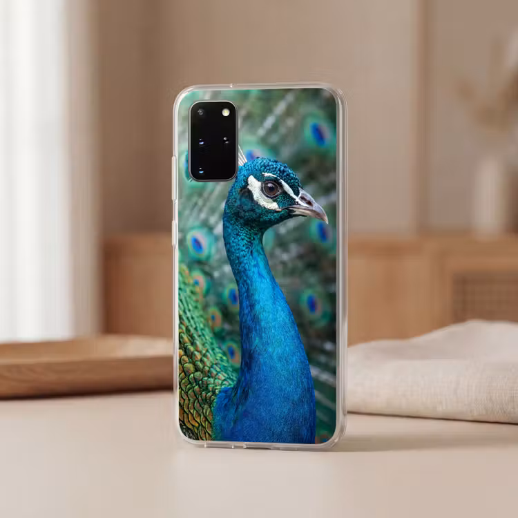 Telefoonhoesje - Pauw - Veren - Blauw — 3