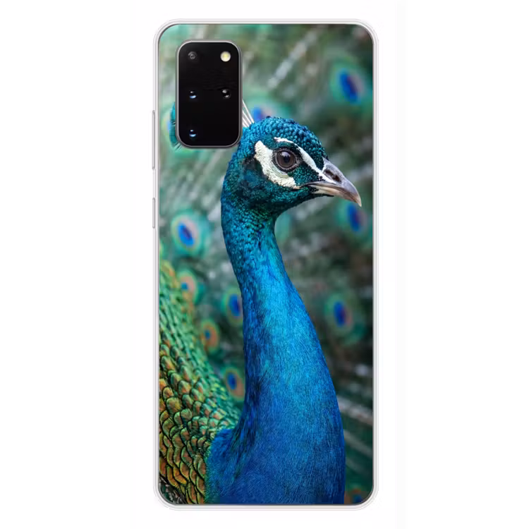 Telefoonhoesje - Pauw - Veren - Blauw — 4