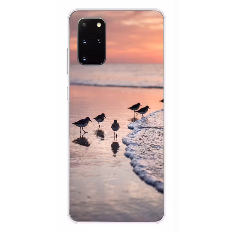 Telefoonhoesje - Meeuwen - Strand - Zee - Roze — 4