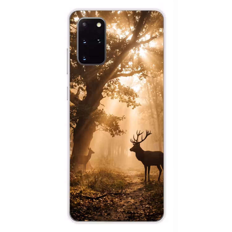 Telefoonhoesje - Hert - Bos - Mistig - Natuur - Goud — 4