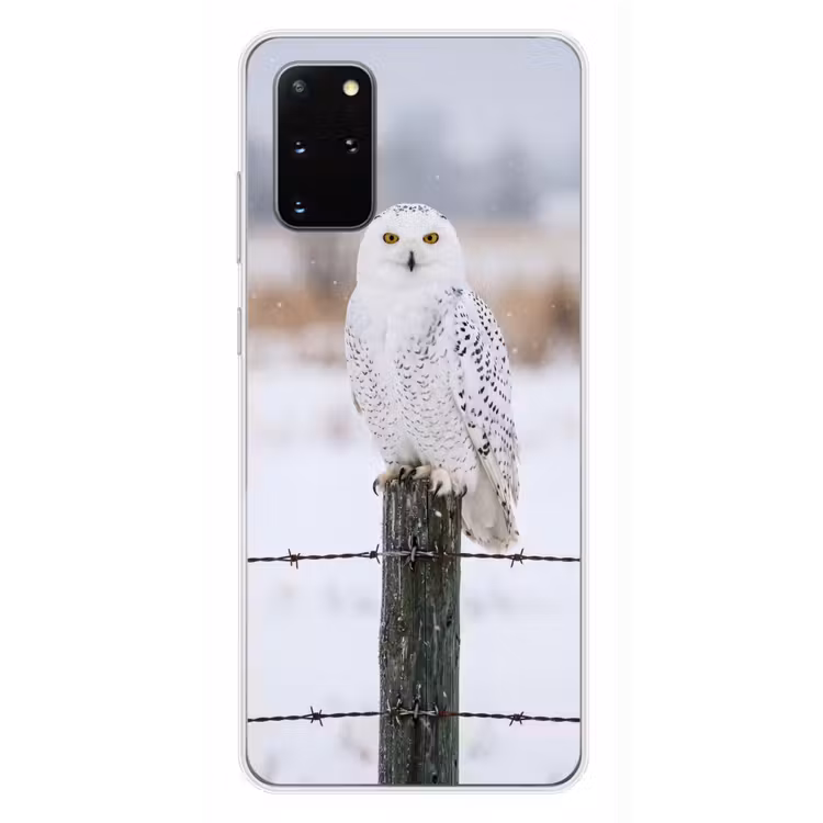 Telefoonhoesje - Sneeuwuil - Hek - Sneeuw - Wit — 4