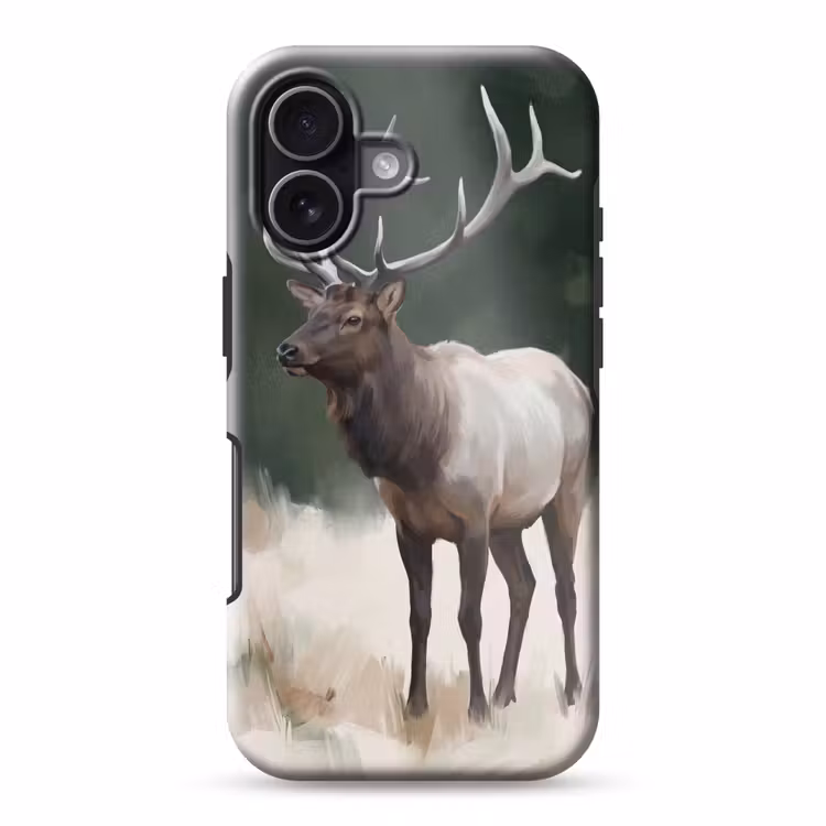 Telefoonhoesje Toughcase - Edelhert - Gewei - Schildering - Rustiek — 1