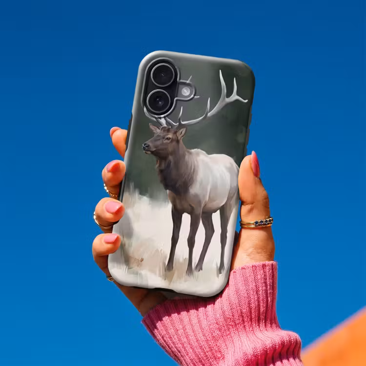 Telefoonhoesje Toughcase - Edelhert - Gewei - Schildering - Rustiek — 2
