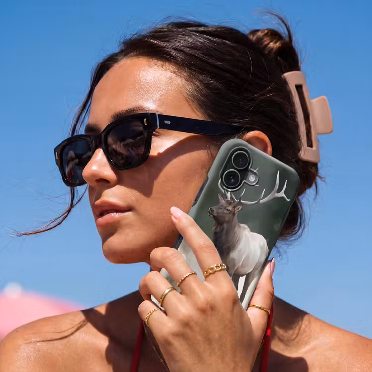 Telefoonhoesje Toughcase - Edelhert - Gewei - Schildering - Rustiek — 6