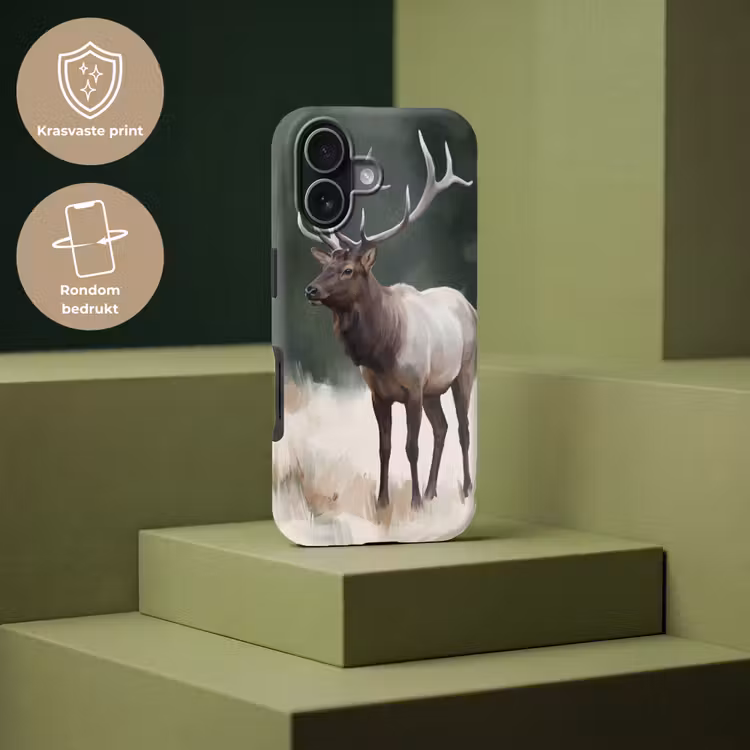 Telefoonhoesje Toughcase - Edelhert - Gewei - Schildering - Rustiek — 7
