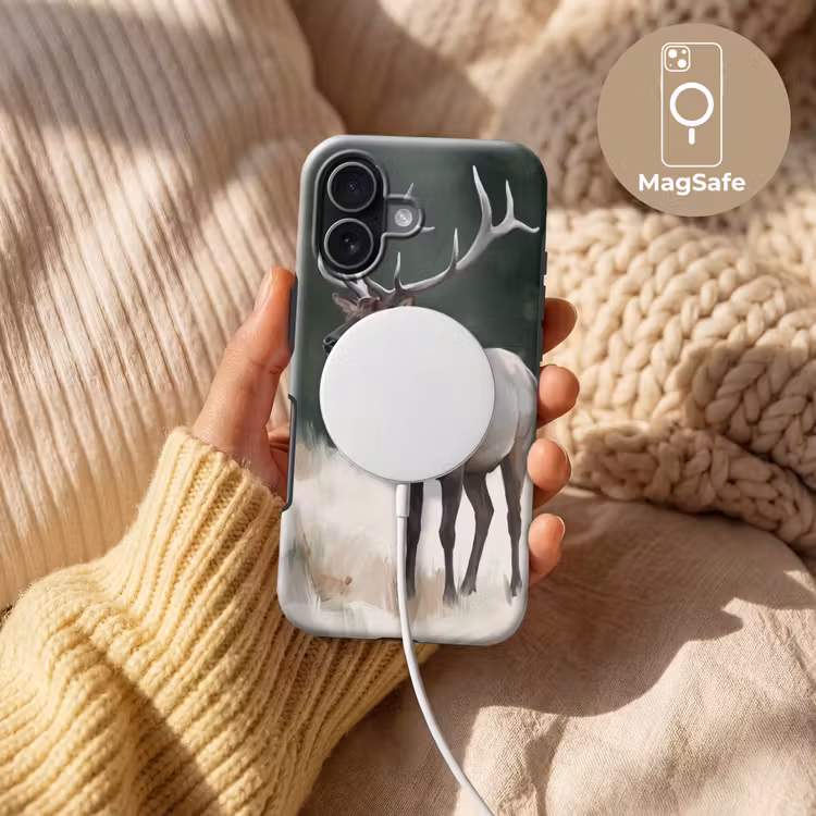 Telefoonhoesje Toughcase - Edelhert - Gewei - Schildering - Rustiek — 8