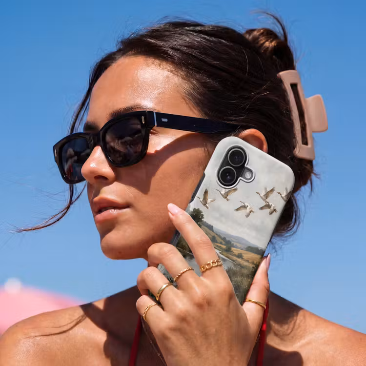 Telefoonhoesje Toughcase - Eenden - Rivier - Landschap - Vlucht - Nostalgisch — 6