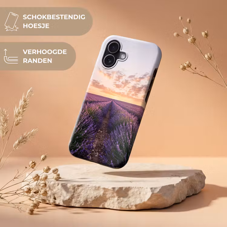Telefoonhoesje Toughcase - Landschap - Lavendelveld - Paars — 5