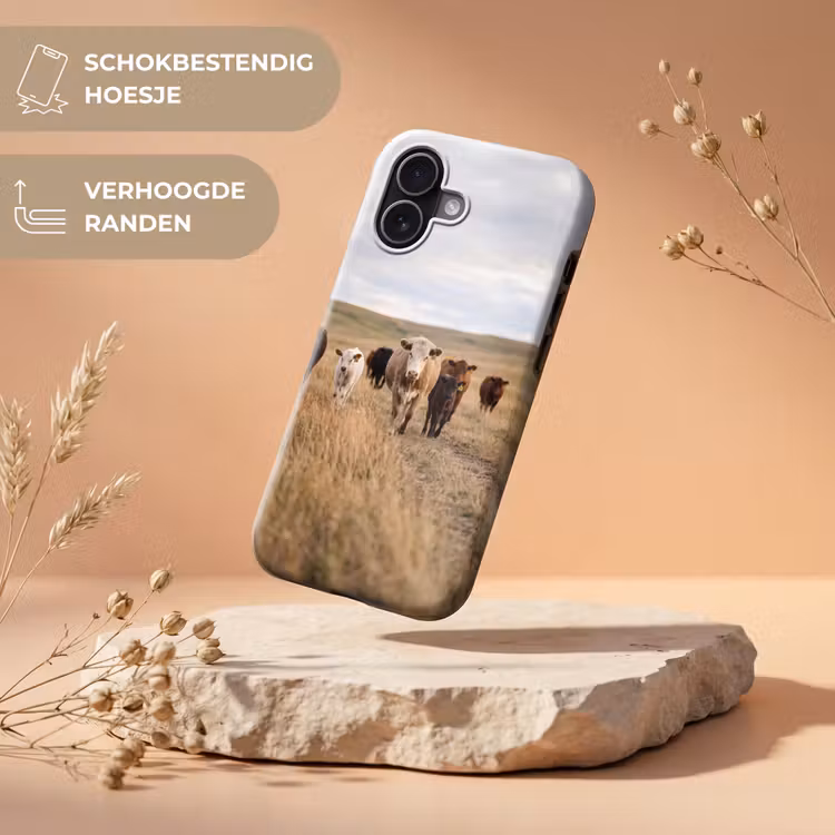 Telefoonhoesje Toughcase - Runderen - Kudde - Landschap - Weide - Rustig — 5