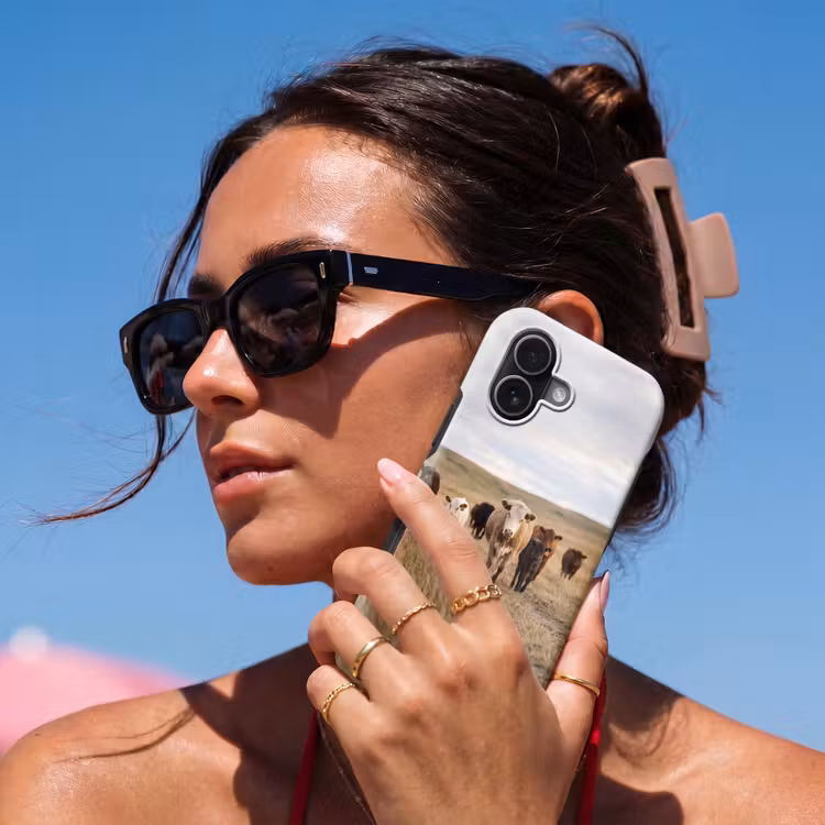 Telefoonhoesje Toughcase - Runderen - Kudde - Landschap - Weide - Rustig — 6
