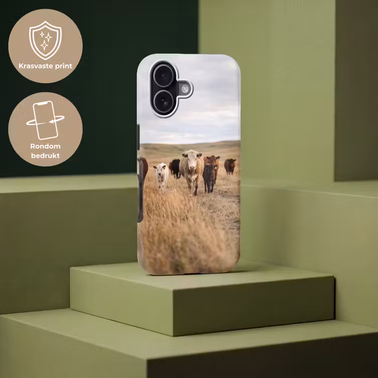 Telefoonhoesje Toughcase - Runderen - Kudde - Landschap - Weide - Rustig — 7