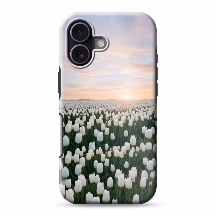 Telefoonhoesje Toughcase - Tulpen - Landschap - Wit — 1