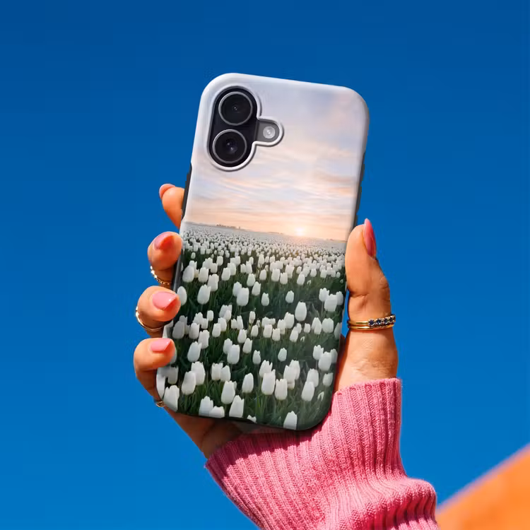 Telefoonhoesje Toughcase - Tulpen - Landschap - Wit — 2